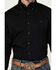 Image #3 - George Strait by Wrangler Men's Solid Long Sleeve Button-Down Stretch Western Shirt - Tall , Black, hi-res