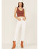 Image #1 - Unpublished Denim Women's Front Seam Straight Jeans, White, hi-res