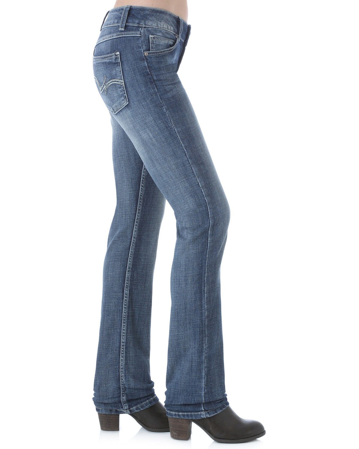 medium wash straight leg jeans