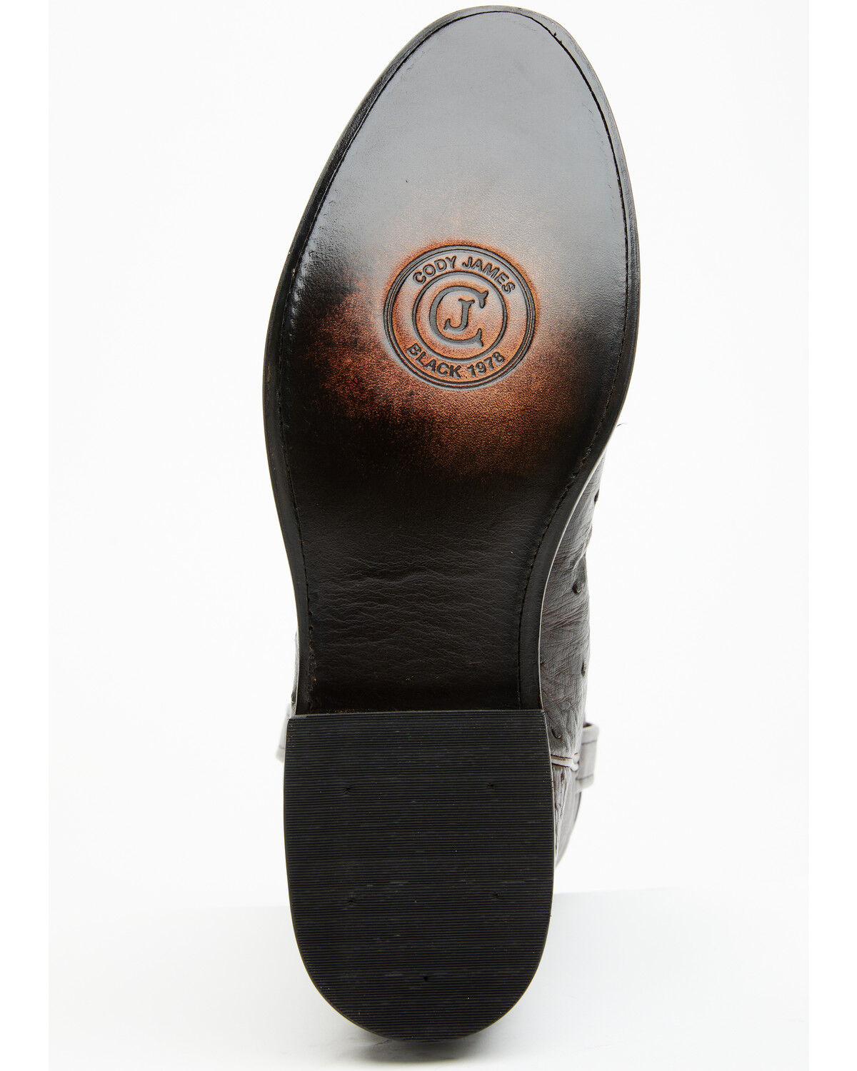 Image #7 - Cody James Black 1978® Men's Carmen Exotic Full-Quill Ostrich Roper Boots - Round Toe, Chocolate, hi-res