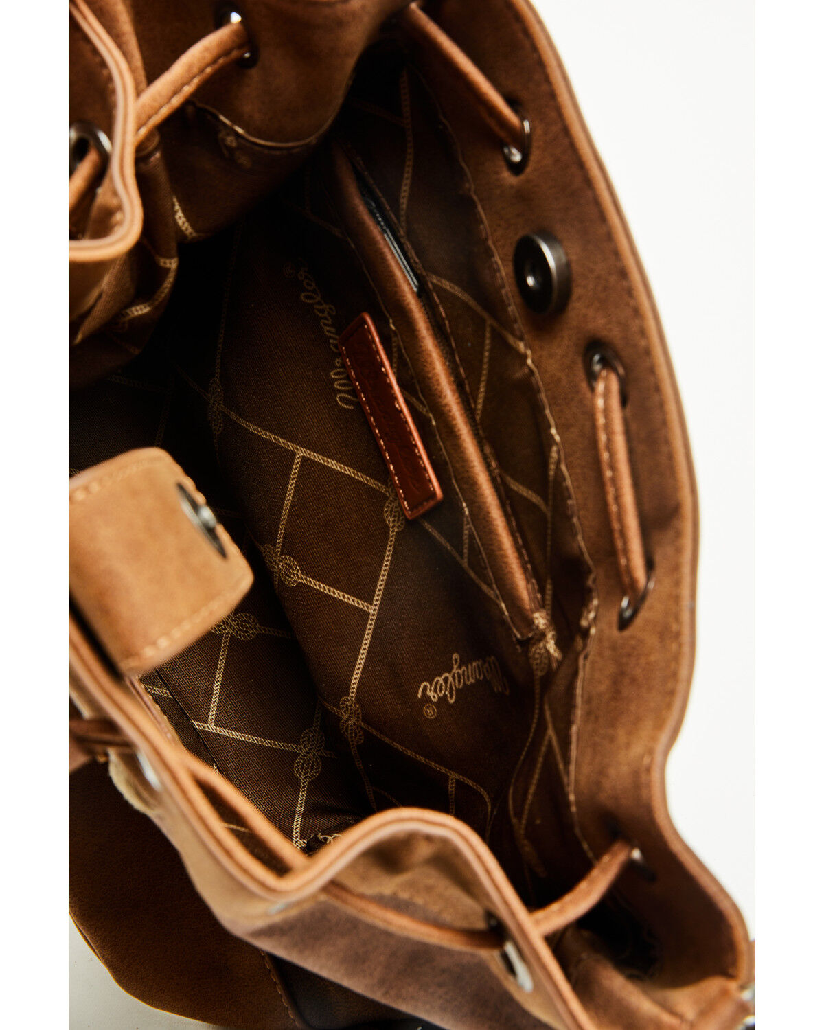 Image #4 - Wrangler Women's Boot Barn Exclusive Braided Tote Bag, Brown, hi-res