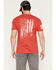 Image #4 - Grunt Style Men's 1776 Flag Short Sleeve Graphic T-Shirt, Red, hi-res