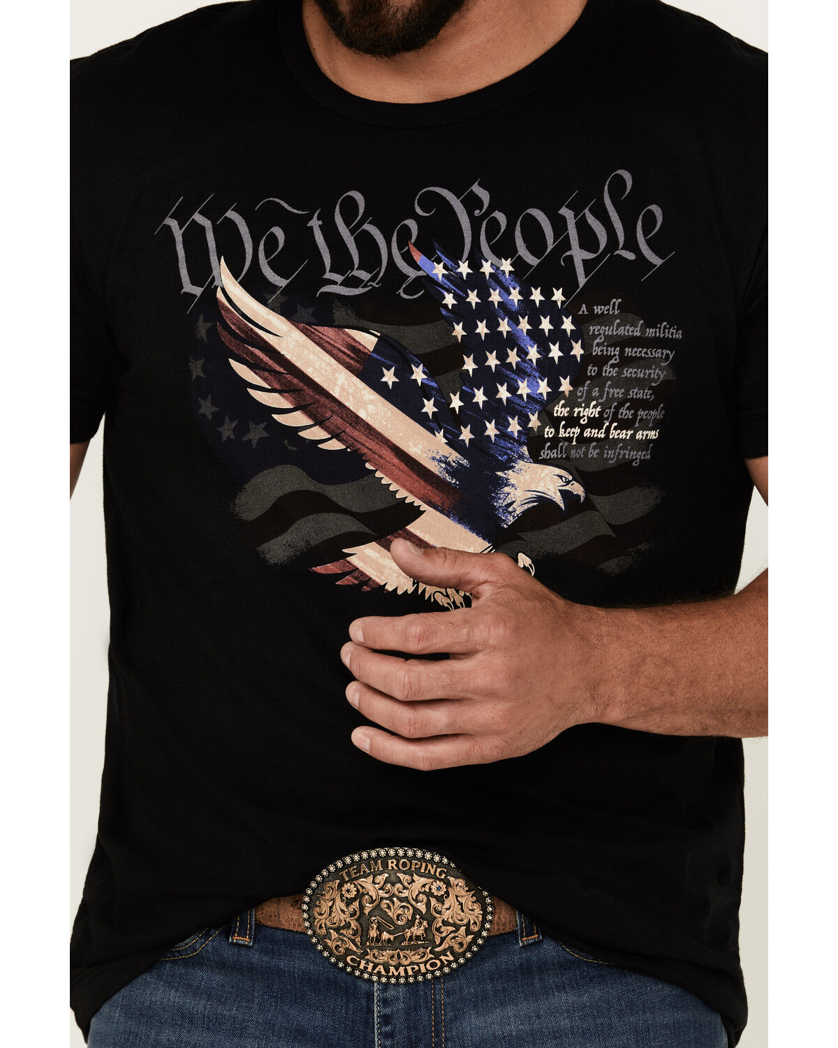 Image #3 - Cody James Men's Eagle Short Sleeve Graphic T-Shirt, Black, hi-res