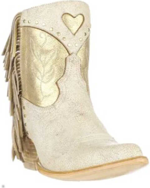 Image #1 - Yippie Ki Yay By Old Gringo Women's Leylani Bone Western Fashion Booties - Snip Toe , Natural, hi-res