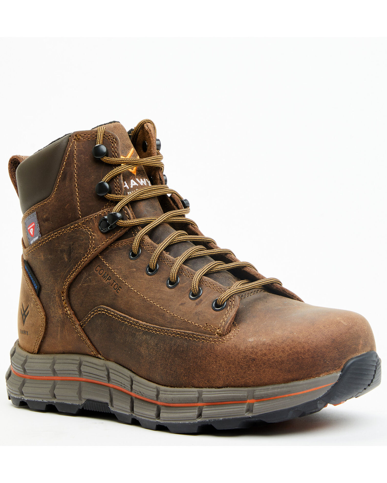 Hawx Men s 6 Insulated Lace Up Waterproof Work Boots Composite Toe Sheplers
