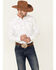 Roper Men's Amarillo Collection Solid Long Sleeve Western Shirt, White, hi-res