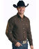 Rough Stock By Panhandle Men's Micro Honeycomb Solid Long Sleeve Western Shirt , Brown, hi-res