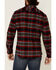 Flag & Anthem Men's Ames Stretch Plaid Long Sleeve Western Flannel Shirt , Red, hi-res