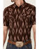 Image #3 - Cody James Men's Treaty Southwestern Print Short Sleeve Snap Western Shirt , Burgundy, hi-res