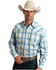 Image #1 - Stetson Men's Double Pane Ombre Plaid Print Long Sleeve Western Shirt , , hi-res