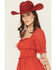 Image #2 - Ash & Violet Women's Cliff Dot Short Sleeve Mini Dress, Red, hi-res