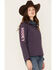 Image #2 - Hooey Women's Southwestern Print Lined Softshell Jacket, Purple, hi-res