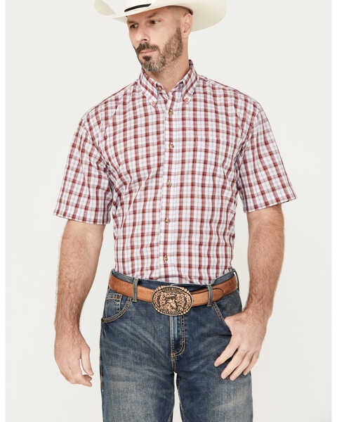 Image #5 - Wrangler Men's Assorted Riata Plaid Print Short Sleeve Button-Down Western Shirt, Multi, hi-res