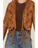 Image #3 - Vocal Women's Suede Tassel Jacket, Camel, hi-res
