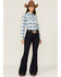 Image #3 - Kimes Ranch Women's Matadora Plaid Print Long Sleeve Western Snap Shirt, Blue, hi-res