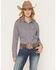 Image #1 - Cinch Women's Geo Print Long Sleeve Button-Down Stretch Western Shirt, Purple, hi-res
