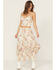 Image #1 - Originality Women's Boot Barn Exclusive Floral Print Lace Midi Skirt, Ivory, hi-res