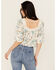 Image #4 - Wild Moss Women's Floral Print Long Sleeve Peasant Top , Ivory, hi-res