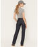 Image #3 - Ariat Women's Rebar Mid Rise Durastretch Raven Rinse Work Straight Jeanss, Blue, hi-res