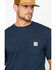 Carhartt Men's Loose Fit Heavyweight Logo Pocket Work T-Shirt, Navy, hi-res