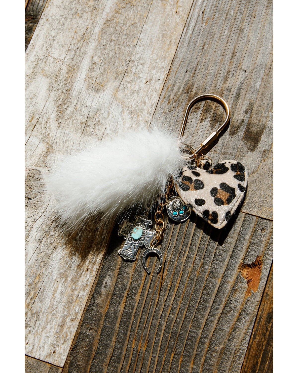 Image #2 - Shyanne Faux Rabbit Bag Charm, Leopard, hi-res