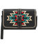 Image #1 - Montana West Women's Southwestern Print Crossbody Wallet, Black, hi-res