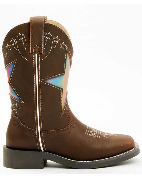 Image #2 - Shyanne Girls' Superstar Western Boots - Broad Square Toe , Brown, hi-res