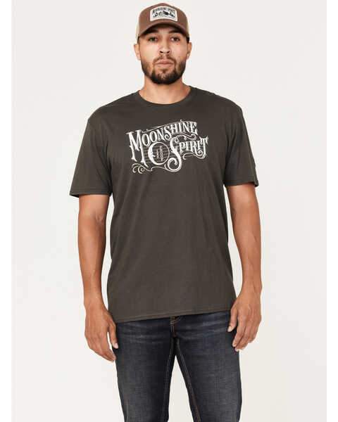Image #1 - Moonshine Spirit Men's Moon Sound Guitar Graphic T-Shirt , Grey, hi-res