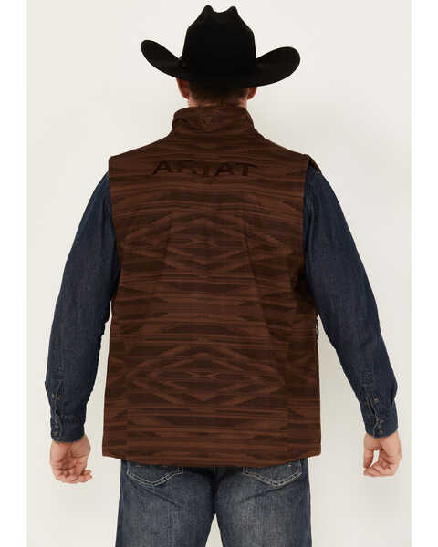 Image #4 - Ariat Men's Logo Chimayo Vest, Brown, hi-res
