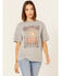 Image #1 - Youth in Revolt Women's Live By The Sun Short Sleeve Graphic Tee, Grey, hi-res