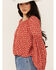 Image #2 - Wild Moss Women's Ditzy Floral Print Long Sleeve Shirt, Rust Copper, hi-res