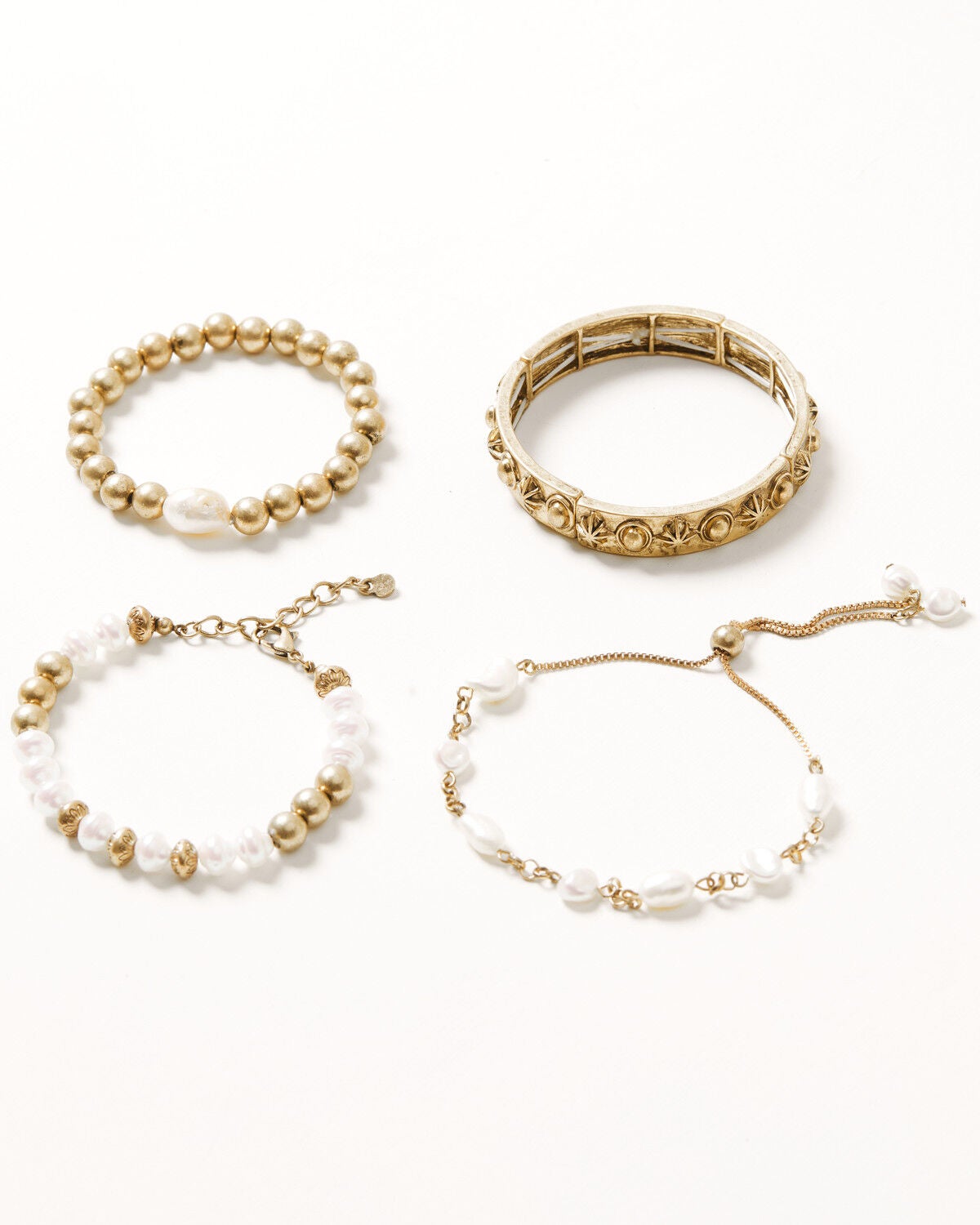 Shyanne Women's Western Romance Mixed Bracelet Set - 4 Piece, Gold, hi-res