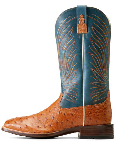 Image #2 - Ariat Men's Brandin' Ultra Exotic Western Boots - Broad Square Toe , Beige, hi-res