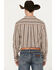Image #4 - RANK 45® Men's Buckline Striped Long Sleeve Button-Down Western Shirt, Coffee, hi-res
