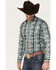 Image #2 - Wrangler Men's Checotah Long Sleeve Snap Western Shirt, Grey, hi-res