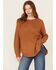 Image #1 - Cotton & Rye Women's Round Bottom Sweater , Caramel, hi-res
