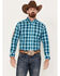 Image #1 - Ariat Men's Pro Series Team Sean Fitted Western Shirt, Teal, hi-res
