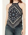 Image #3 - Shyanne Women's Bandana Print Halter Graphic Tank, Indigo, hi-res
