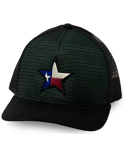 Oil Field Hats Men's Loden Texas Star Patch Mesh Ball Cap , Olive, hi-res
