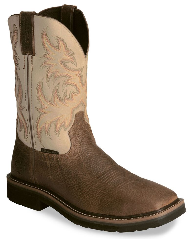 Justin Men's Stampede Driller Copper Electrical Hazard Work Boots - Steel Toe, Copper, hi-res