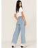 Image #3 - Lola Women's Light Wash High Rise Reese Wide Jeans, Blue, hi-res