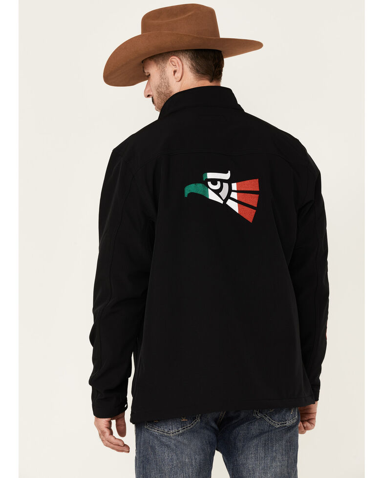 Cody James Core Men's Mexico Embroidered Sleeve Logo Zip-Front Steamboat Jacket , Black, hi-res