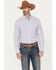 Image #1 - George Strait by Wrangler Men's Plaid Print Long Sleeve Button-Down Western Shirt - Big, White, hi-res