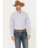 Image #1 - George Strait by Wrangler Men's Plaid Print Long Sleeve Button-Down Western Shirt - Big , White, hi-res