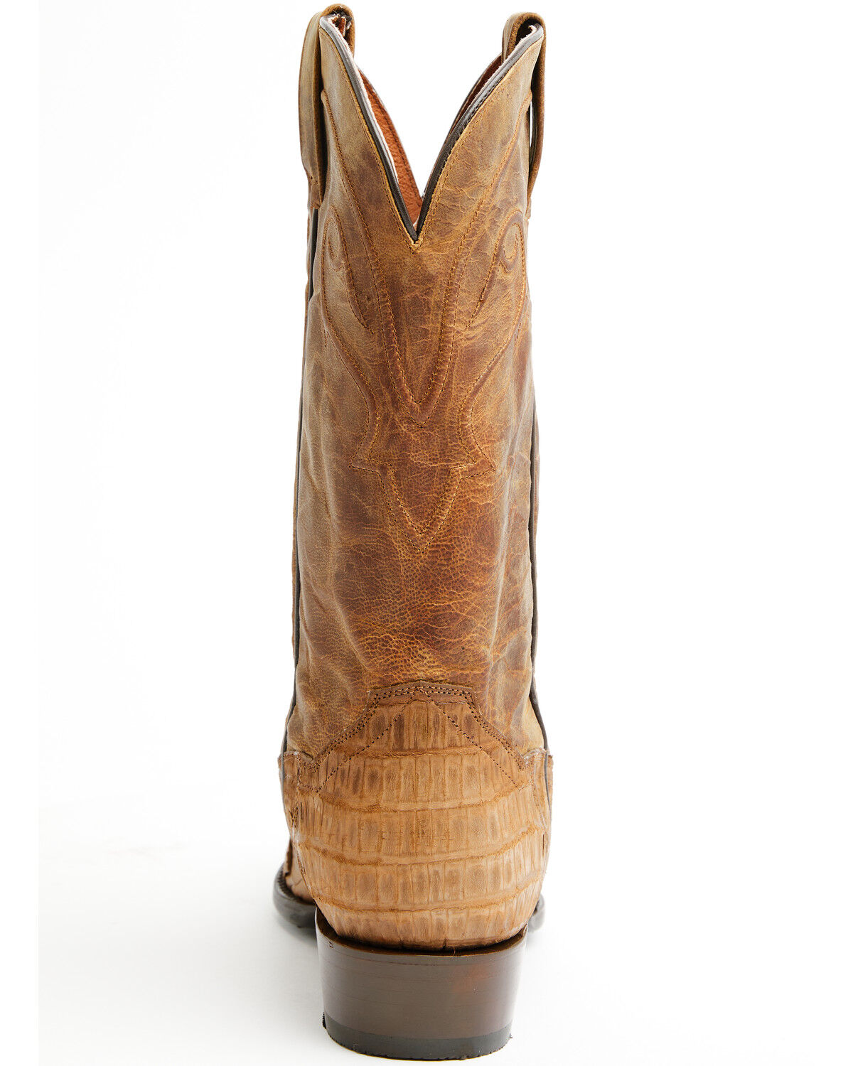 Image #5 - Dan Post Men's Exotic Caiman Makara Tall Western Boots - Round Toe, Brown, hi-res