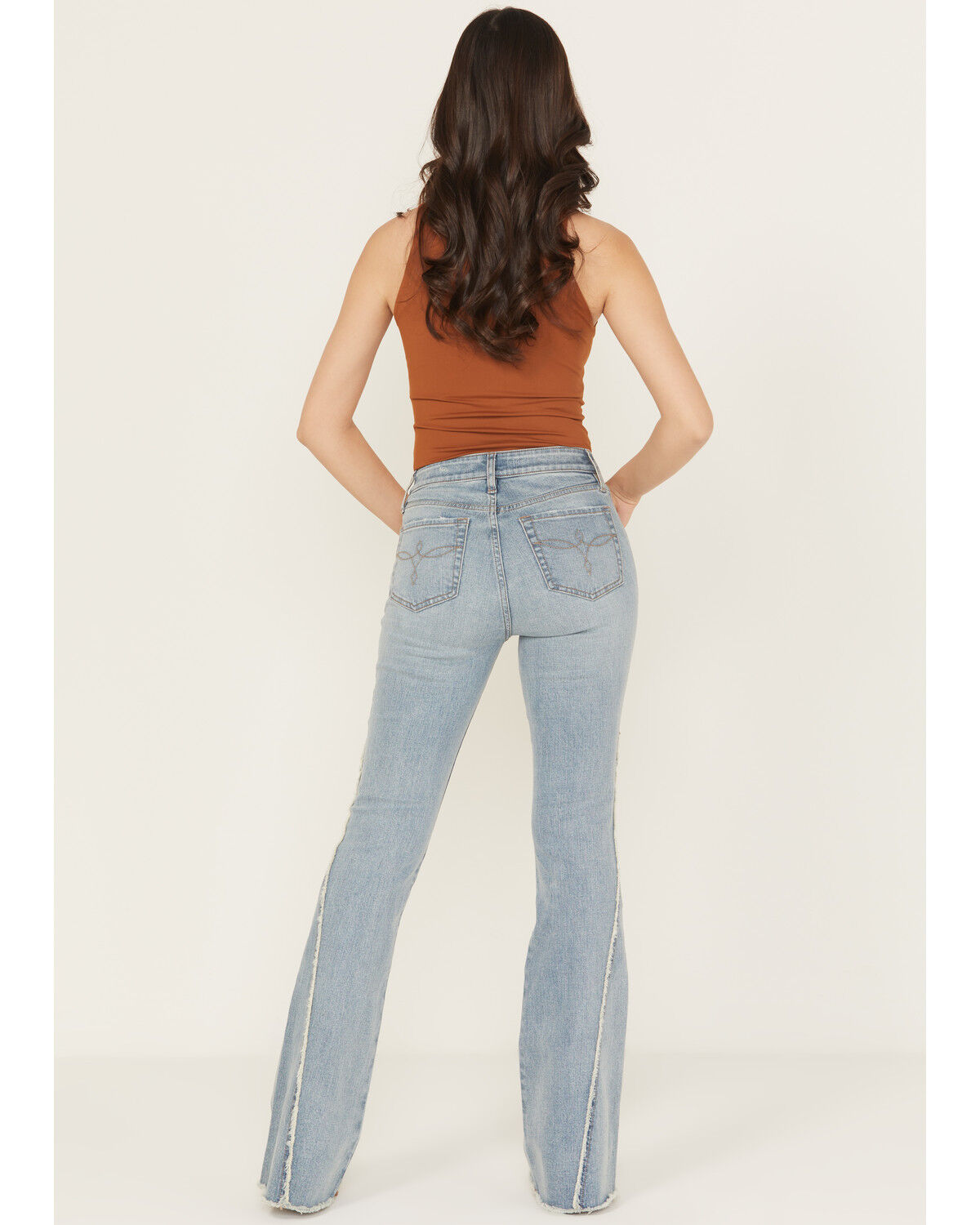 Image #3 - Shyanne Women's Luna High Rise Flare Stretch Denim Jeans, Medium Wash, hi-res