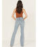 Image #3 - Shyanne Women's Luna High Rise Flare Stretch Denim Jeans, Medium Wash, hi-res