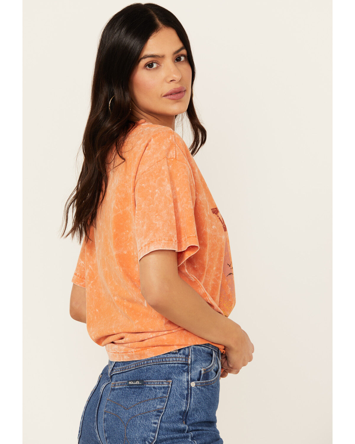 Image #2 - Shyanne Women's Under The Western Sun Short Sleeve Graphic Tee, Orange, hi-res