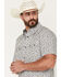 Image #2 - Moonshine Spirit Men's Runaway Floral Print Short Sleeve Snap Western Shirt, White, hi-res