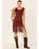 Image #1 - Shyanne Women's Faux Suede Fringe Hem Dress, , hi-res